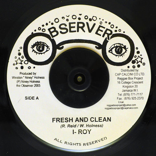 I Roy - Fresh & Clean  /  Version [New Vinyl Record 7" Single]