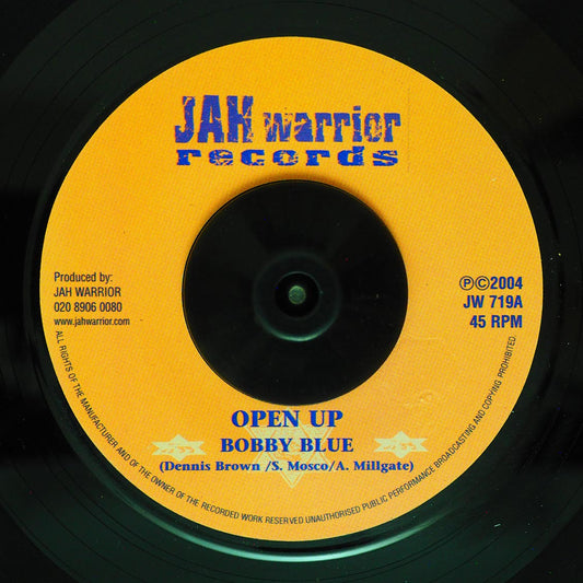 Bobby B Lue - Open Up  /  Jah Warrior - Dub Up [New Vinyl Record 7" Single]