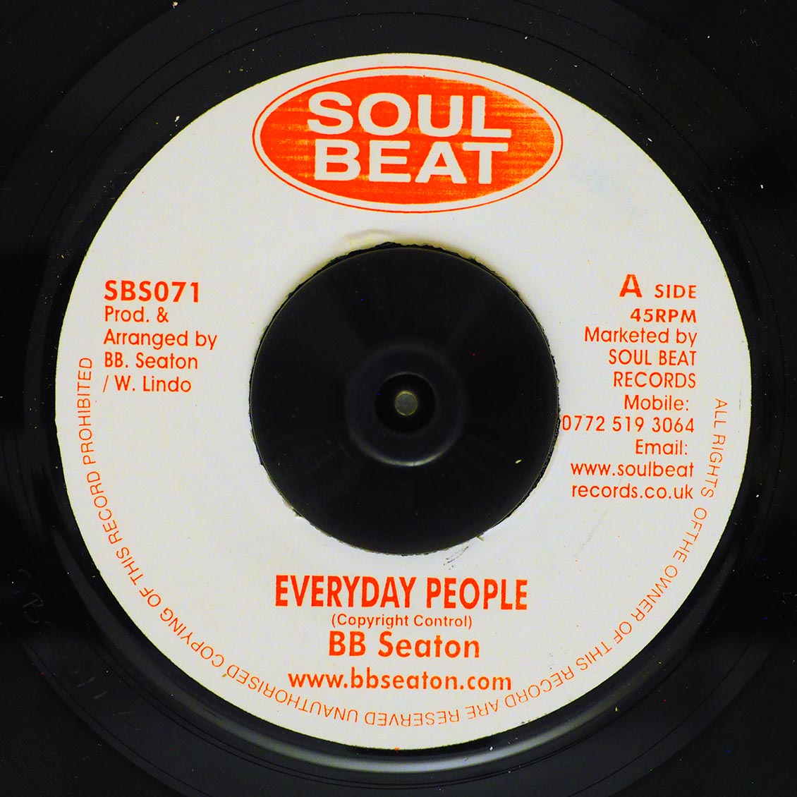 BB Seaton - Everyday People  /  BB Seaton - Private Lessons [New Vinyl Record 7" Single]