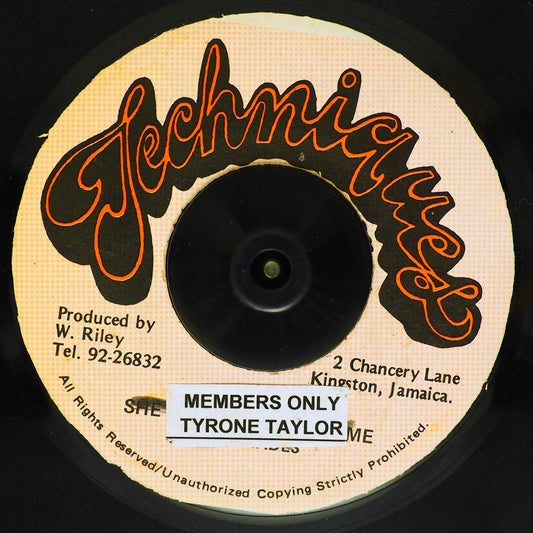 Tyrone Taylor - Members Only  /  Version (rhythm: "1977") [New Vinyl Record 7" Single]