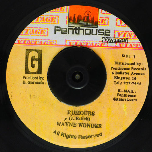 Wayne Wonder - Rumours  /  Version (rhythm: "Swing Easy AKA Lifestyle") [New Vinyl Record 7" Single]