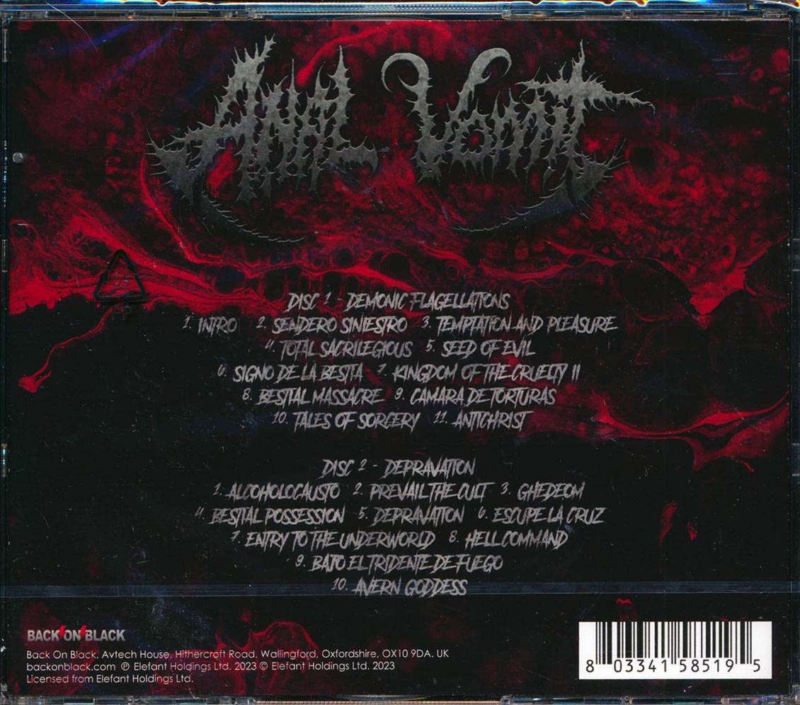 Anal Vomit - Demonic Flagellations + Depravation (2 albums on 2 CDs) (21 tracks) (2xCD) [New CD]