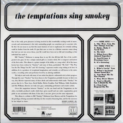 The Temptations - The Temptations Sing Smokey (mono) (ltd. ed.) (180g) (remastered) (audiophile) [New Vinyl LP]