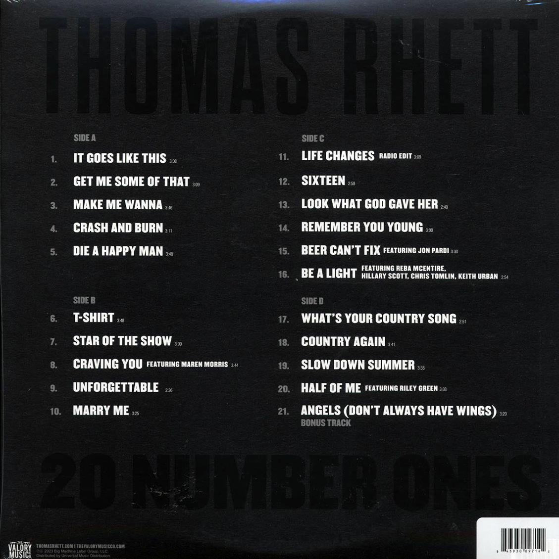 Thomas Rhett - 20 Number Ones (ltd. ed.) (2xLP) (gold vinyl) [New Vinyl LP]