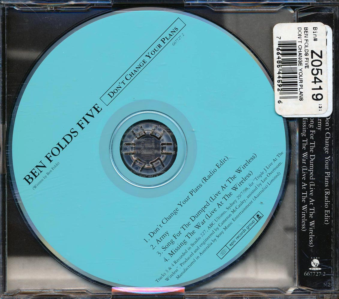 Ben Folds Five - Don't Change Your Plans [New CD]