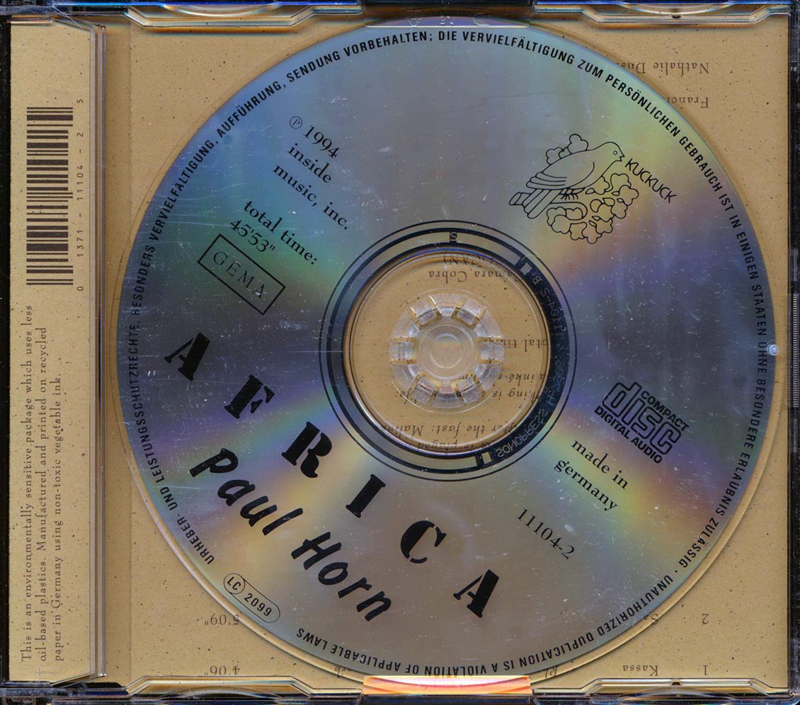 Paul Horn - Africa [New CD]