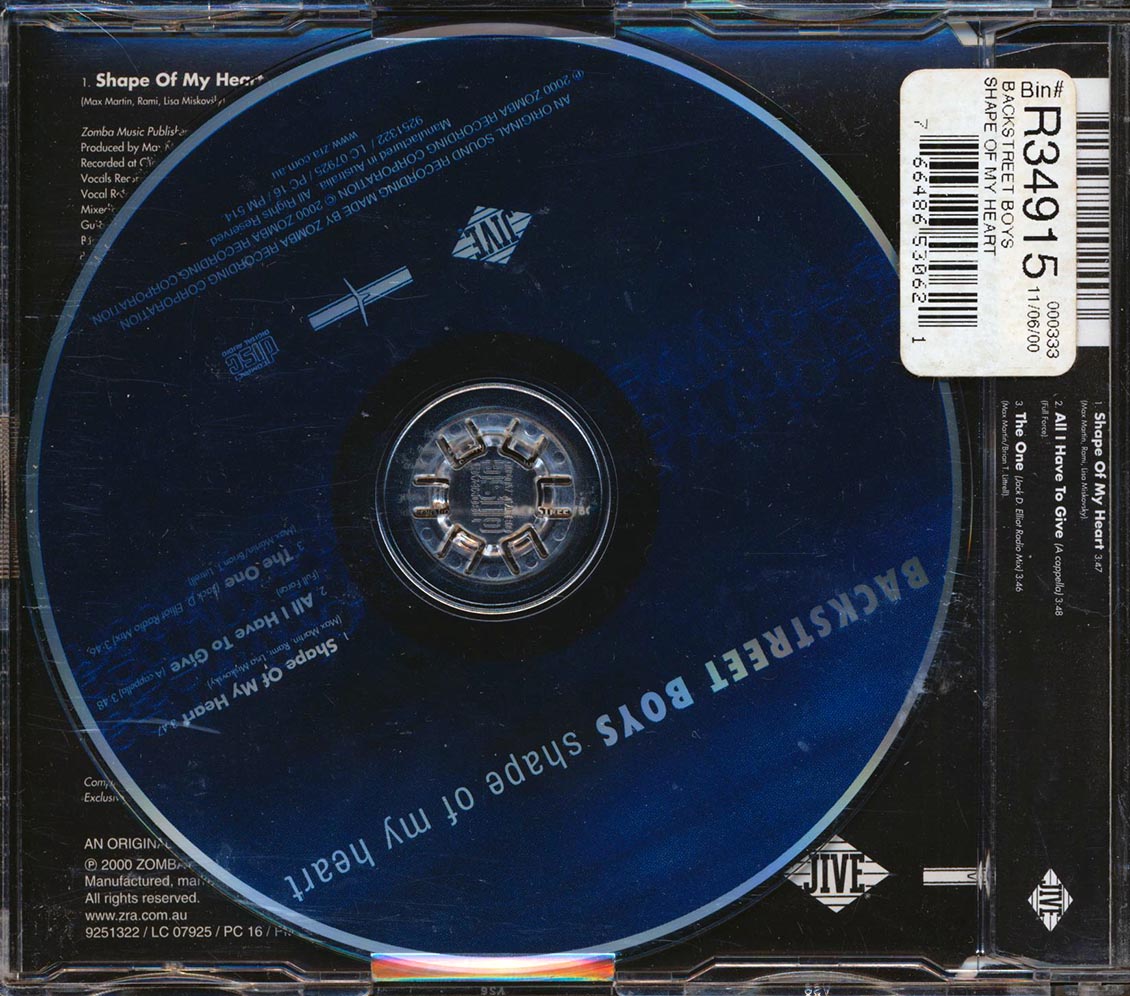 Backstreet Boys - Shape Of My Heart [New CD]