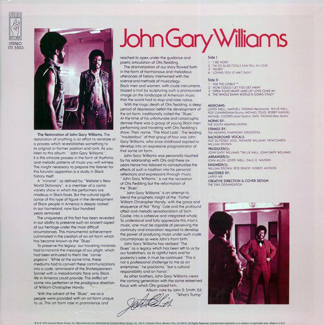 John Gary Williams - John Gary Williams [New Vinyl LP]