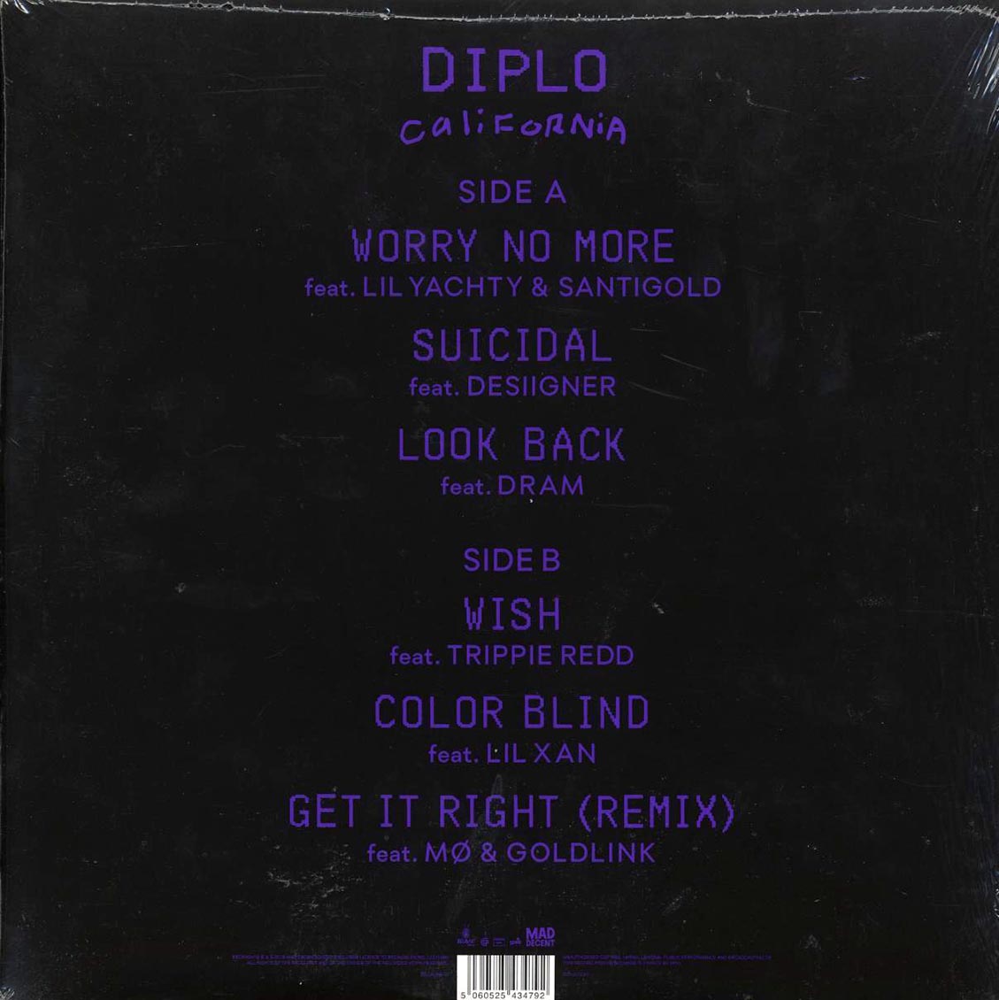 Diplo - California (purple vinyl) (incl. CD) [New Vinyl LP]