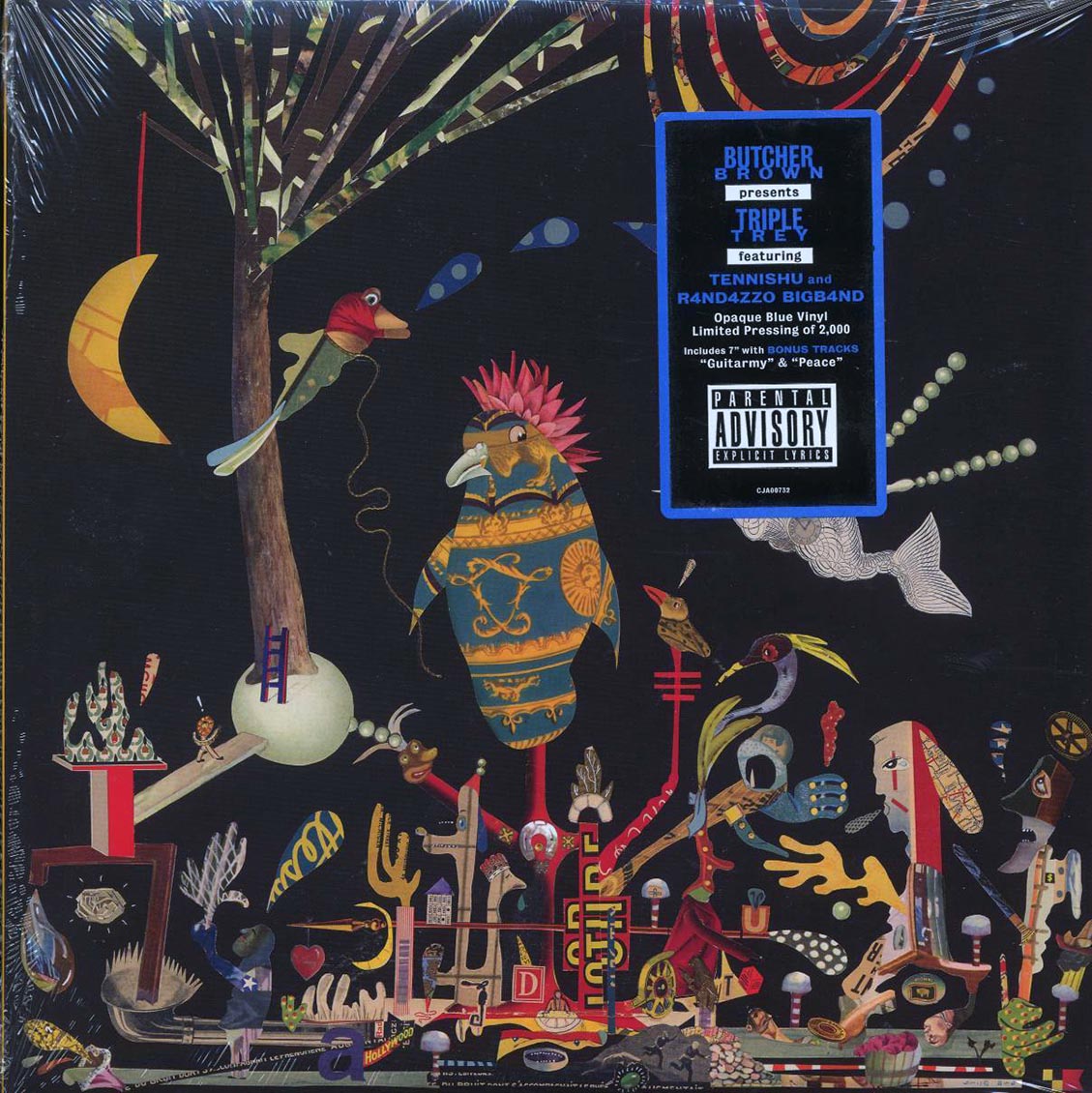 Butcher Brown, Tennishu, R4nd4zzo Bigb4nd - Triple Trey (ltd. ed.) (blue vinyl) (incl. 7") [New Vinyl LP]