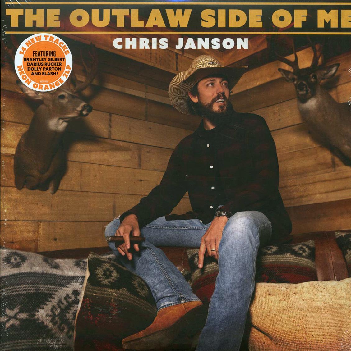 Chris Janson - The Outlaw Side Of Me (2xLP) (orange vinyl) [New Vinyl LP]