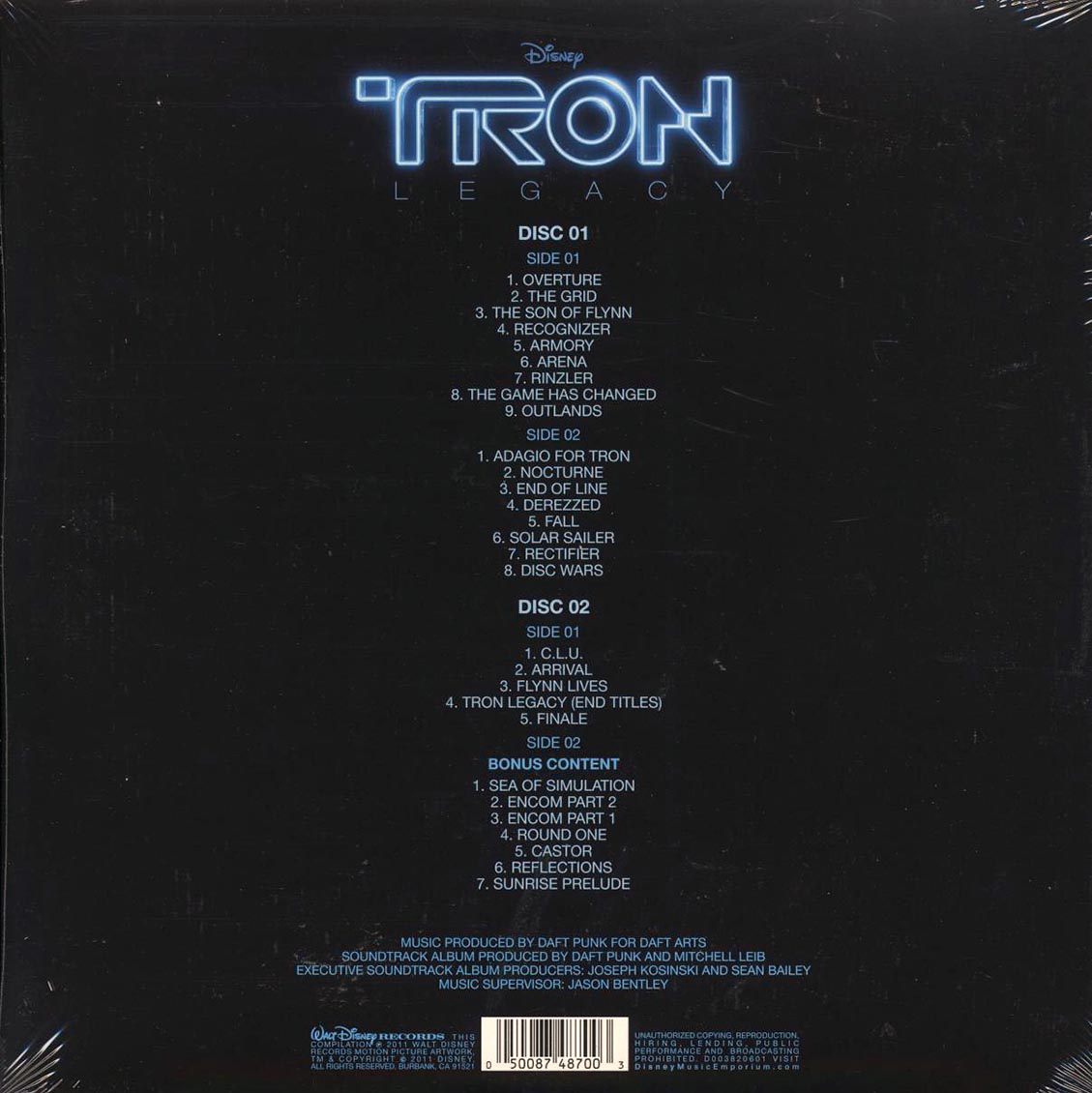 Daft Punk - Tron Legacy: Original Motion Picture Soundtrack (ltd. ed.) (2xLP) (blue/clear vinyl) [New Vinyl LP]