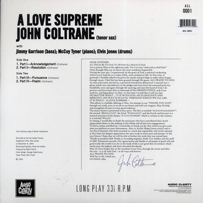 John Coltrane - A Love Supreme [New Vinyl Record LP]