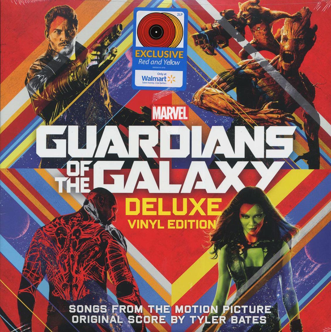 Raspberries, David Bowie, The Runaways, Blue Swede, Tyler Bates, etc. - Guardians Of The Galaxy: Deluxe Edition (ltd. ed.) (2xLP) (red/yellow vinyl) [New Vinyl Record LP]