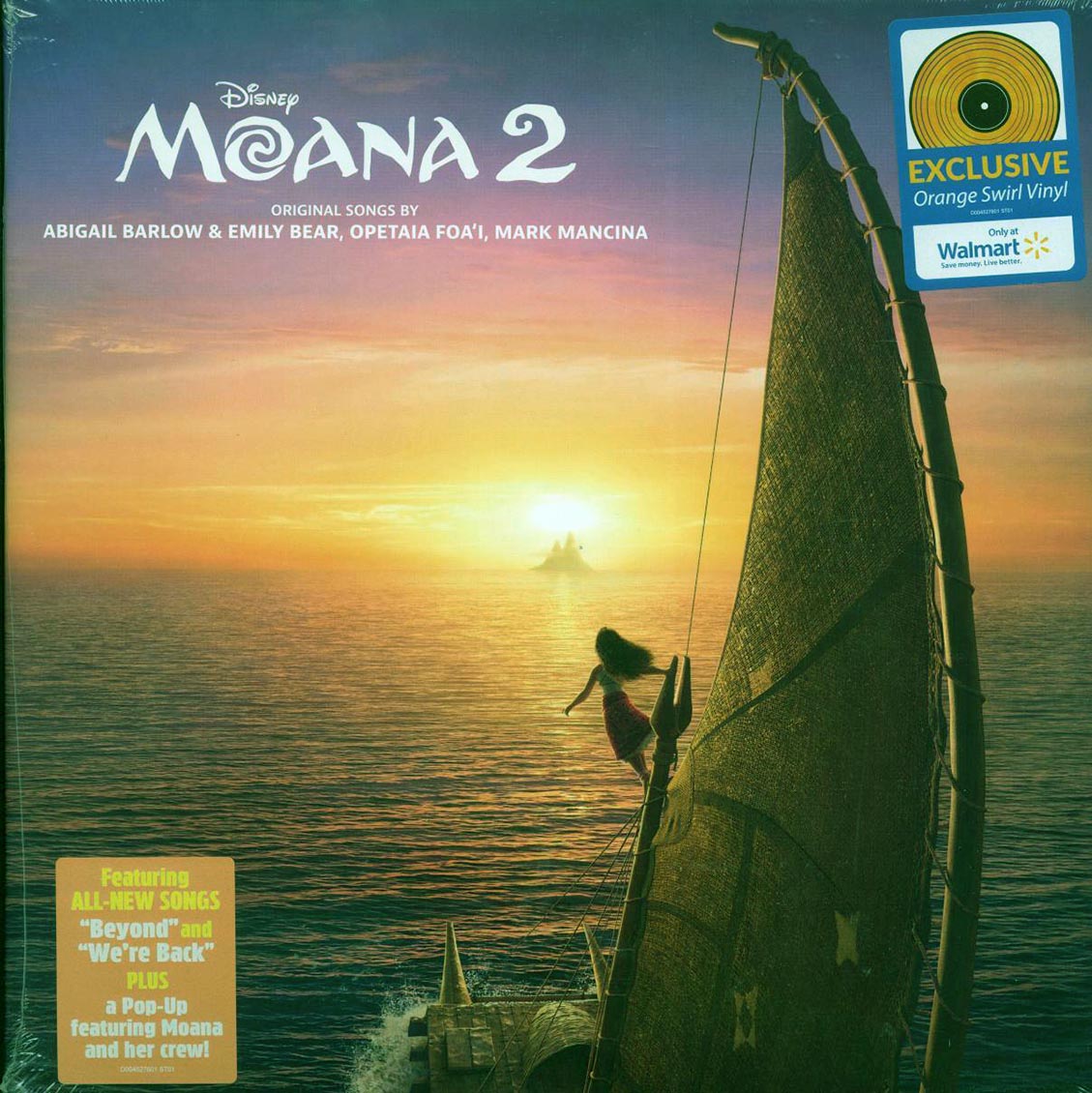 Abigail Barlow, Emily Bear, Opetaia Foa'i, Mark Mancina - Moana 2 (orange swirl vinyl) [New Vinyl Record LP]