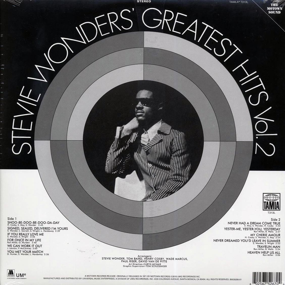 Stevie Wonder - Greatest Hits Volume 2 [New Vinyl LP]