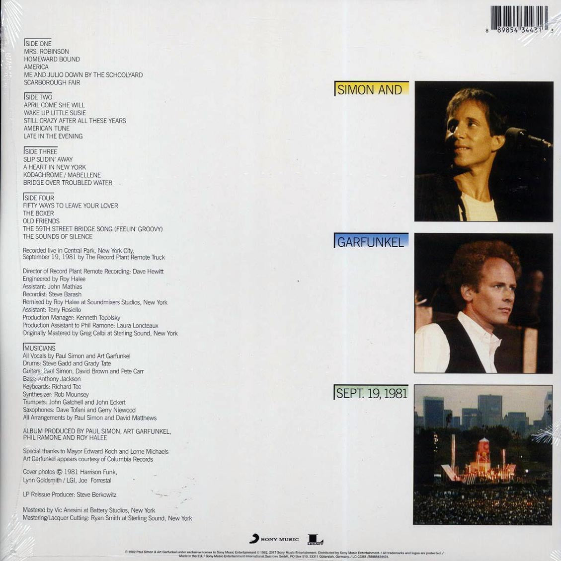 Simon & Garfunkel - The Concert In Central Park (2xLP) (180g) (remastered) [New Vinyl LP]