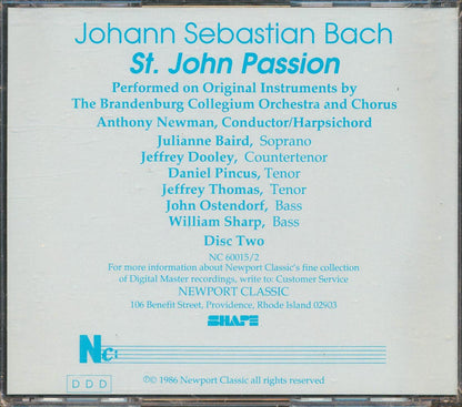 The Brandenburg Collegium Orchestra And Chorus - St. John Passion Part 1 + Part 2 (2xCD) [New CD]