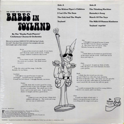 Hanky Panky Players, The Cricketone Chorus Orchestra - The Story And Songs From Babes In Toyland (1977 FIRST PRESS) (orig. press) [New Vinyl LP]