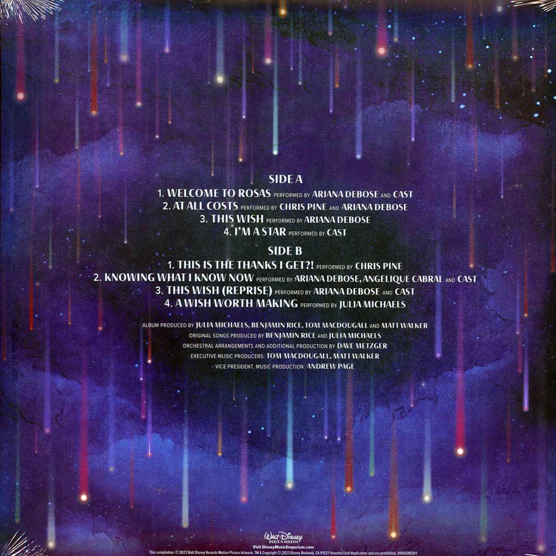Ariana Debose, Chris Pine, Angelique Cabral, Julia Michaels - Wish: Original Motion Picture Soundtrack (ltd. ed.) (blue splatter vinyl) [New Vinyl LP]