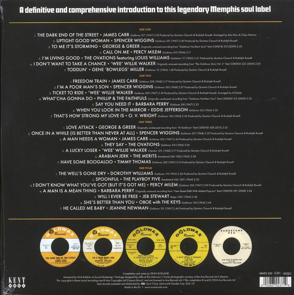James Carr, Spencer Wiggins, The Ovations, Eddie Jefferson, Etc. - This Is Goldwax : 1964-1968 (2xLP) [New Vinyl LP]