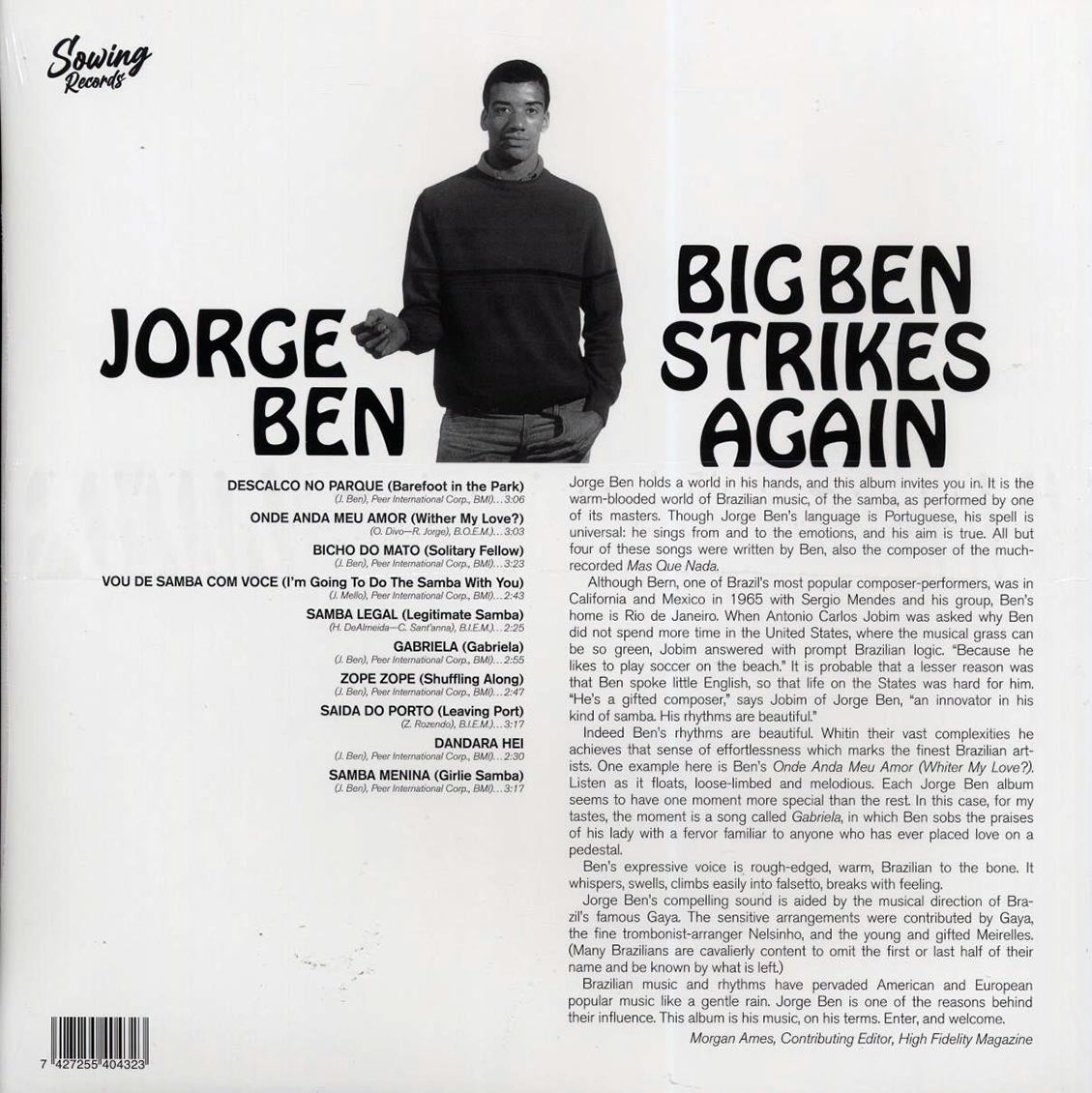 Jorge Ben - Big Ben Strikes Again (clear vinyl) [New Vinyl LP]