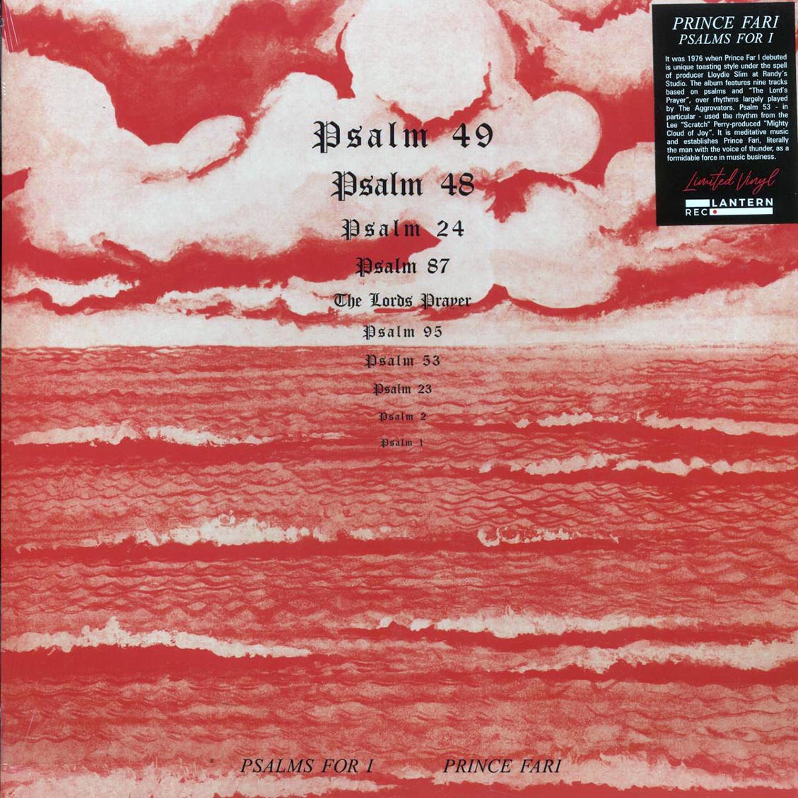 Prince Far I - Psalms For I [New Vinyl Record LP]