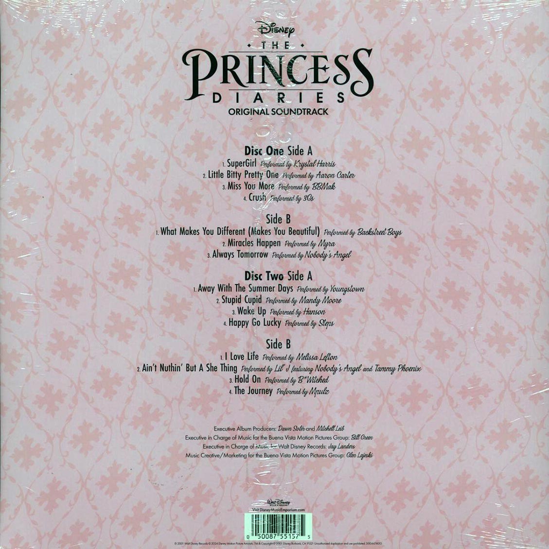 Mandy Moore, Backstreet Boys, Krystal Harris, Etc. - The Pricess Diaries: Original Soundtrack (2xLP) (clear/blue splatter vinyl) [New Vinyl LP]