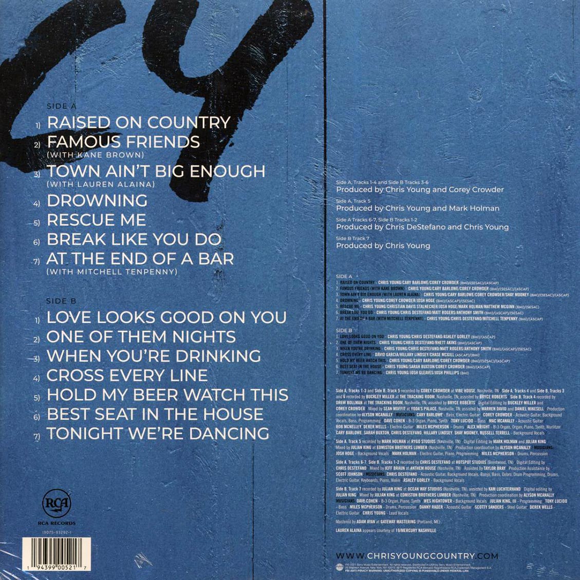 Chris Young - Famous Friends (aqua blue vinyl) [New Vinyl LP]