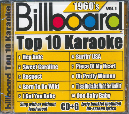 Karaoke - Billboard Top 10 Karaoke 1960's Volume 1 [New CD]