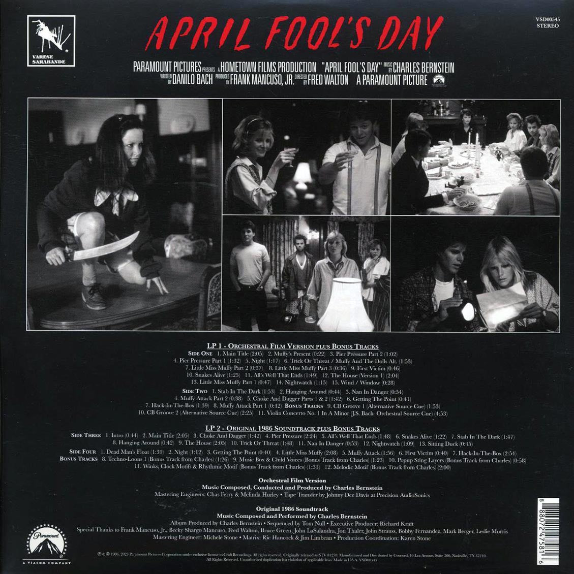 Charles Bernstein - April Fool's Day: Original Motion Picture Soundtrack (+bonus tracks) (2xLP) (expanded edition) (spot-varnished jacket) [New Vinyl LP]