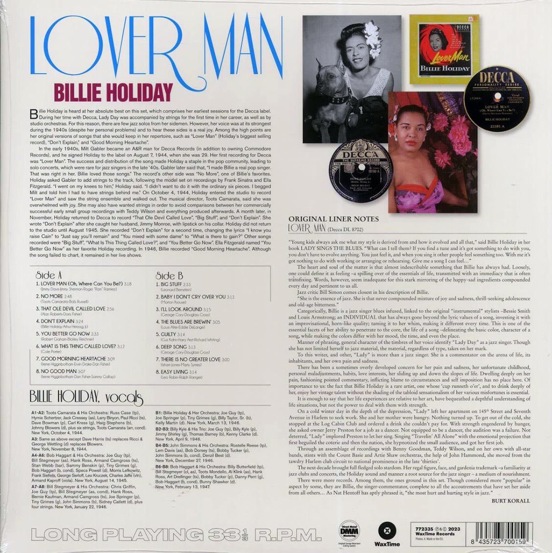 Billie Holiday - Lover Man (ltd. ed.) (180g) [New Vinyl LP]