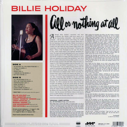 Billie Holiday - All Or Nothing At All (+bonus track) (ltd. ed.) (180g) [New Vinyl LP]