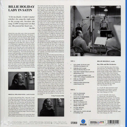 Billie Holiday - Lady In Satin (ltd. ed.) (180g) (blue vinyl) [New Vinyl LP]