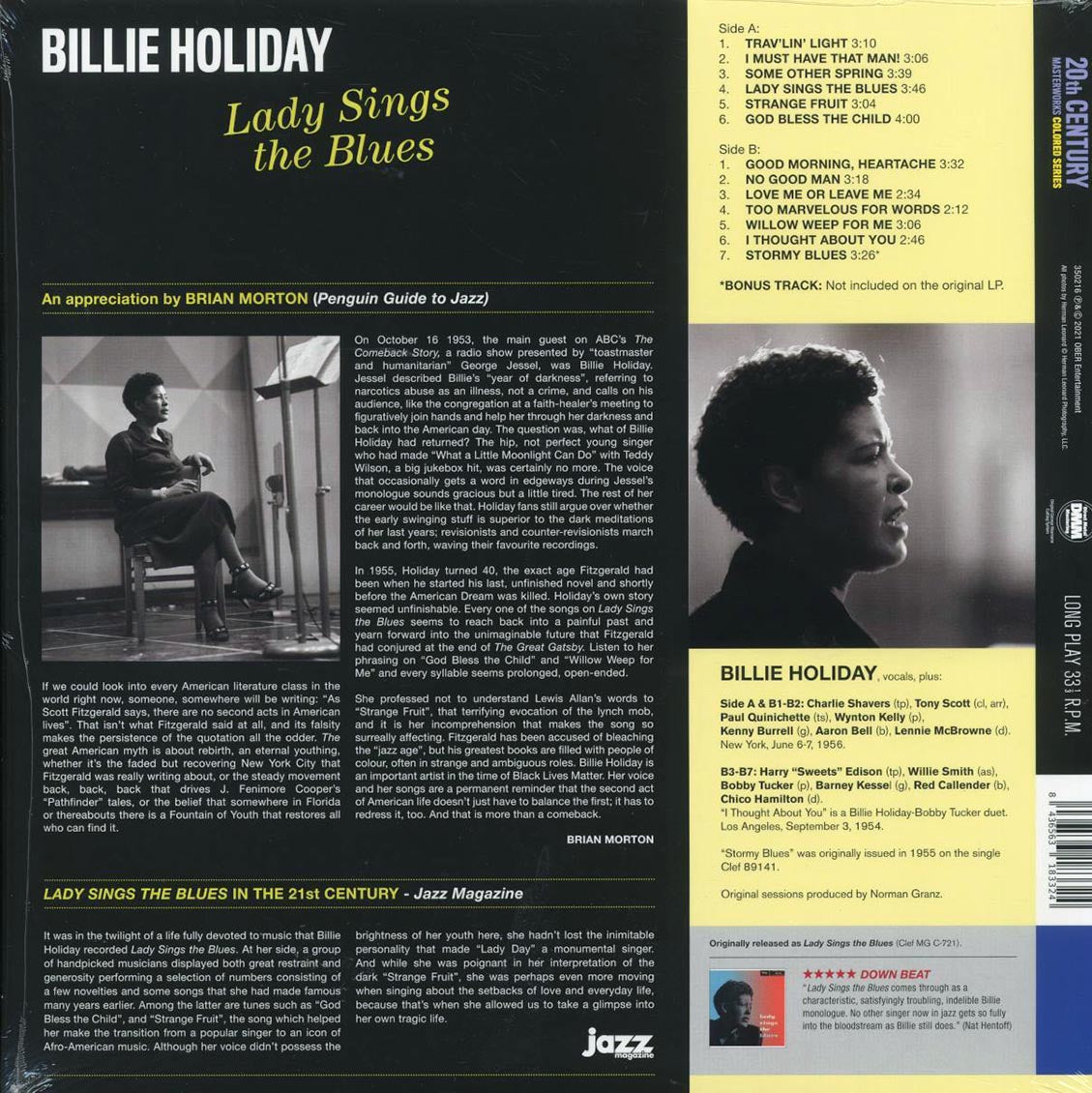 Billie Holiday - Lady Sings The Blues (+bonus track) (ltd. ed.) (180g) (blue vinyl) [New Vinyl LP]