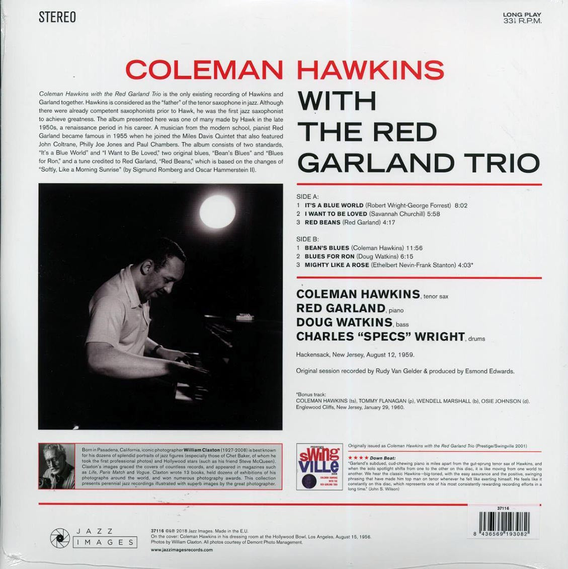Coleman Hawkins, Red Garland Trio - Coleman Hawkins With The Red Garland Trio (+bonus track) (ltd. ed.) (180g) [New Vinyl LP]