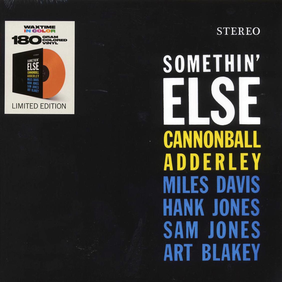 Cannonball Adderley, Miles Davis, Hank Jones, Sam Jones, Art Blakey - Somethin' Else (+bonus track) (ltd. ed.) (180g) (orange vinyl) [New Vinyl Record LP]