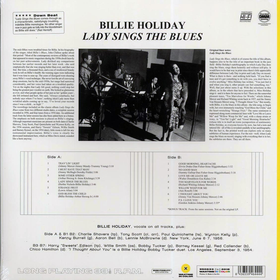 Billie Holiday - Lady Sings The Blues (+bonus track) (ltd. ed.) (180g) (yellow vinyl) [New Vinyl LP]