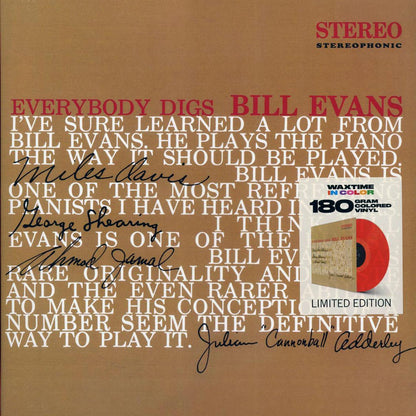 Bill Evans - Everybody Digs Bill Evans (ltd. ed.) (180g) (red vinyl) [New Vinyl Record LP]