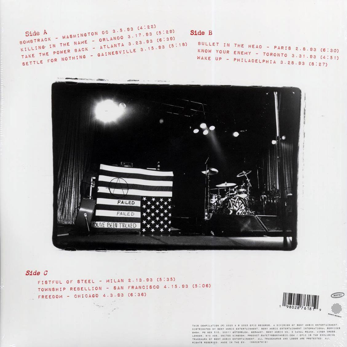Rage Against The Machine - Live On Tour 1993 (RSD 2025) (ltd. ed.) (2xLP) [New Vinyl LP]