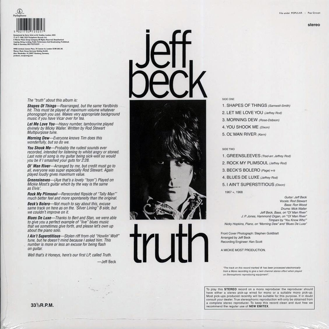 Jeff Beck - Truth (ltd. ed.) (remastered) (orange vinyl) [New Vinyl LP]