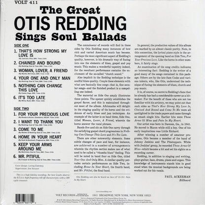 Otis Redding - The Great Otis Redding Sings Soul Ballads (mono) (ltd. ed.) (blue vinyl) [New Vinyl LP]