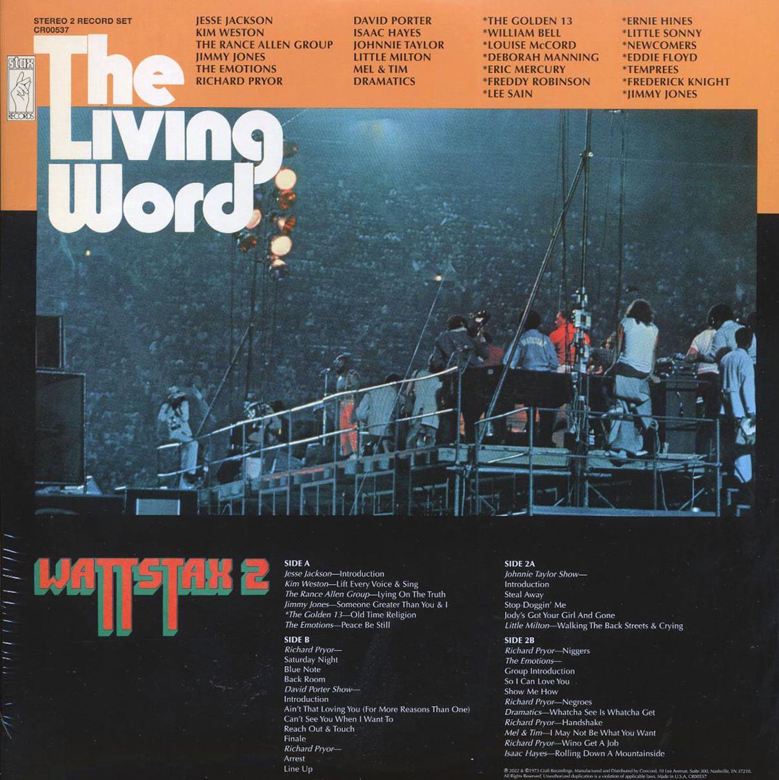 Isaac Hayes, The Emotions, Richard Pryor, David Porter Show, Etc. - The Living Word: Wattstax 2 (50th Anniv. Ed.) (2xLP) [New Vinyl LP]