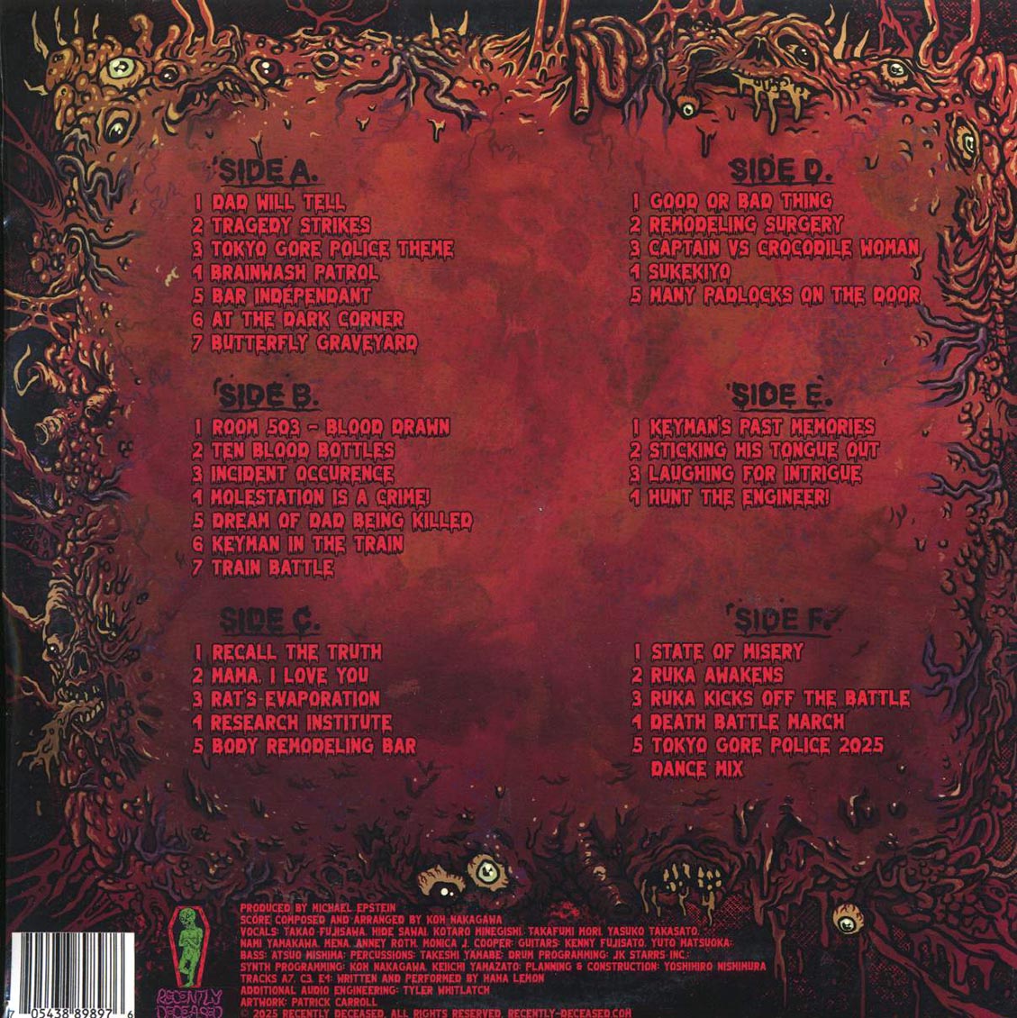 Koh Nakagawa - Tokyo Gore Police (RSD 2025) (ltd. ed.) (3xLP) (red vinyl) [New Vinyl LP]