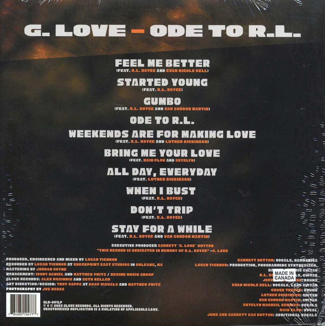 G Love - Ode To R.L. (RSD 2025) [New Vinyl LP]