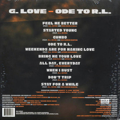 G Love - Ode To R.L. (RSD 2025) [New Vinyl LP]