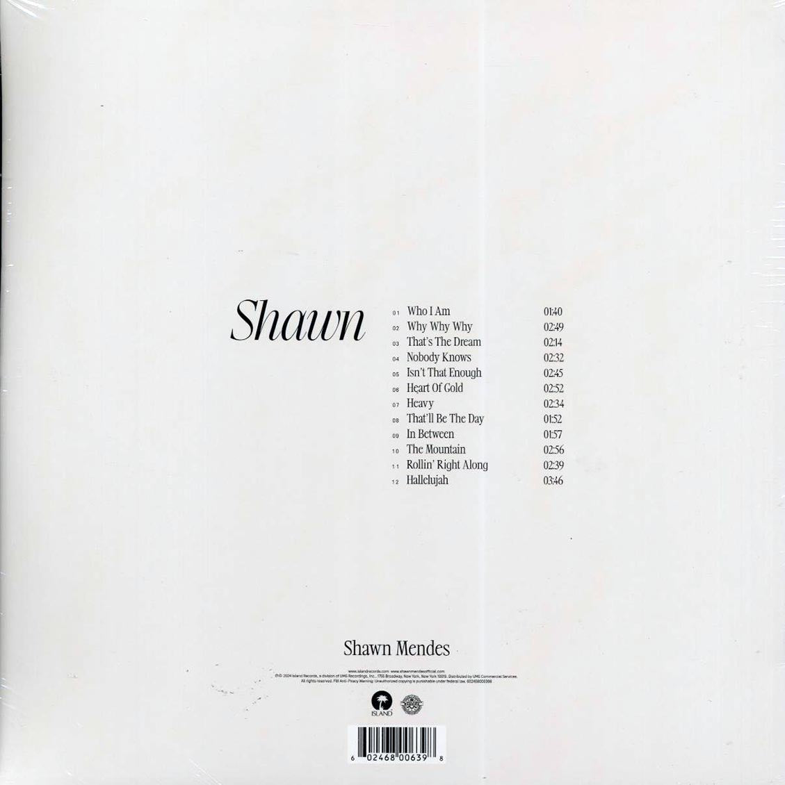 Shawn Mendes - Shawn (milky clear vinyl) [New Vinyl LP]