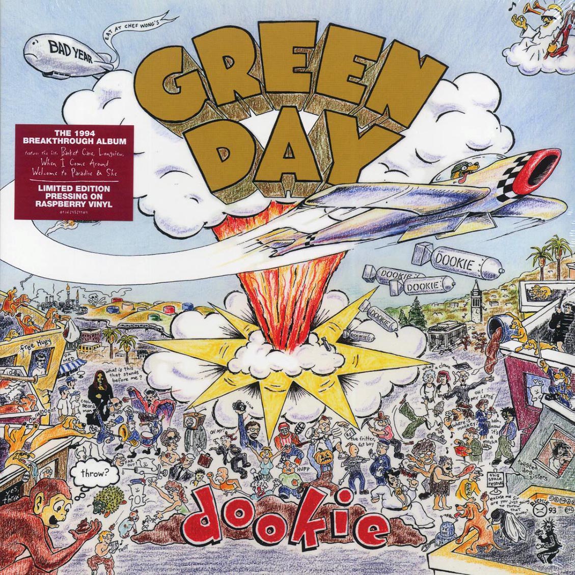 Green Day - Dookie (ltd. ed.) (raspberry vinyl) [B] [New Vinyl Record LP]