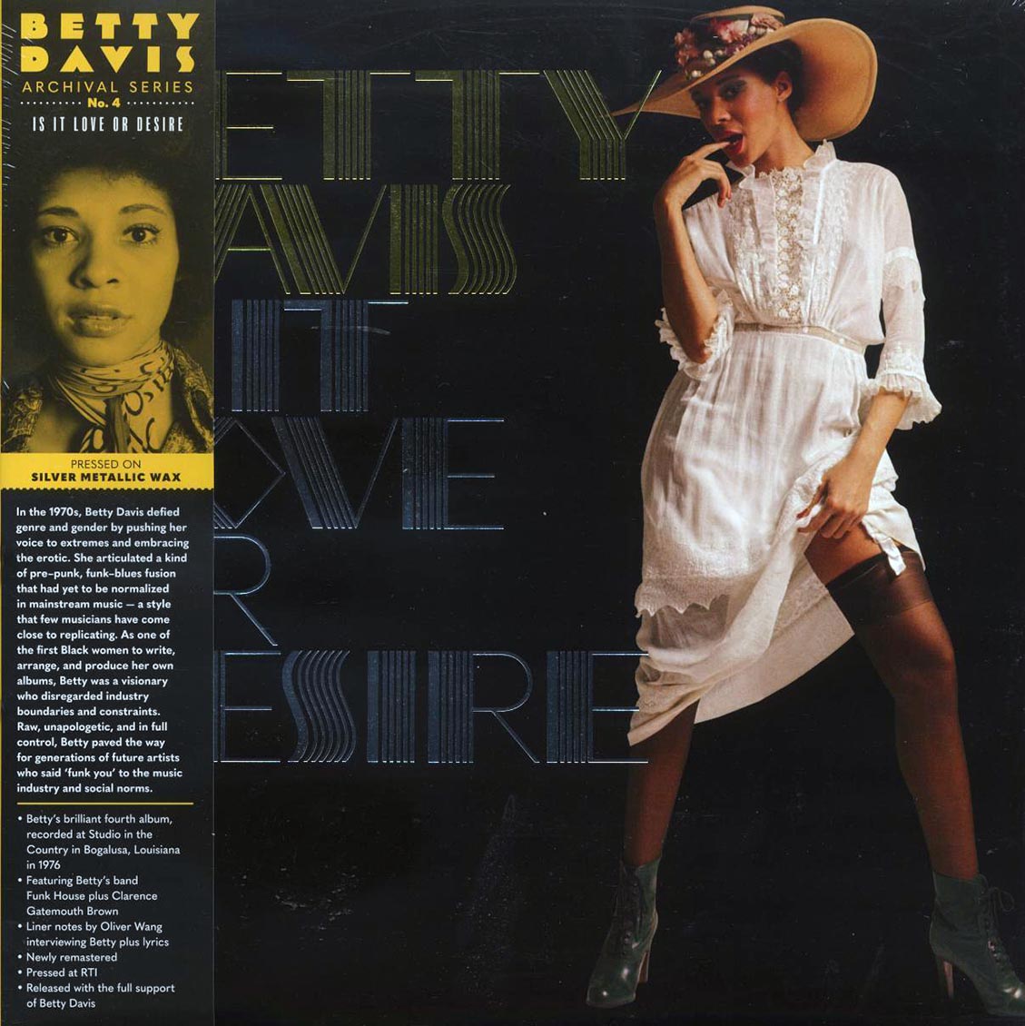 Betty Davis - Is It Love Or Desire (silver metallic vinyl) (RTI press) [New Vinyl Record LP]