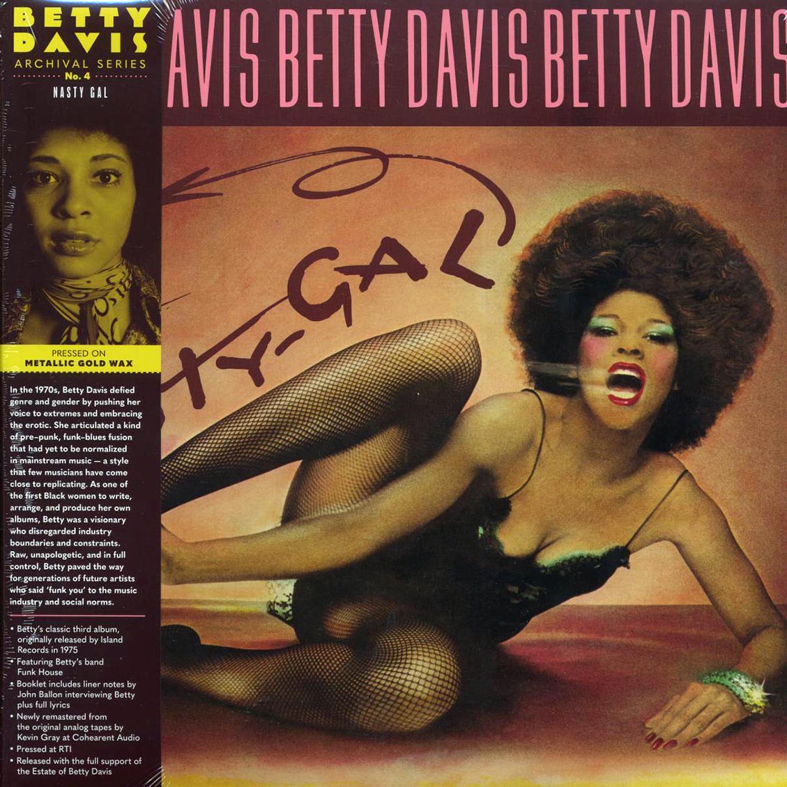 Betty Davis - Nasty Gal (metallic gold vinyl) (RTI press) [New Vinyl Record LP]